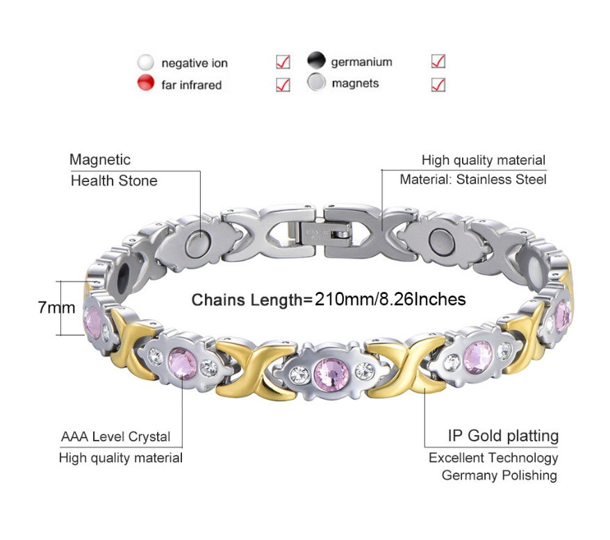 Магнитный титановый браслет