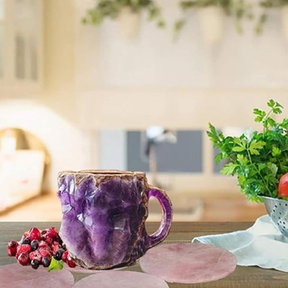 400 мл кружки для кофе из минерального хрусталя с ручками, элегантные чашки из искусственного минерального хрусталя для рабочего места, домашнего декора, рождественского подарка, кухонных гаджетов