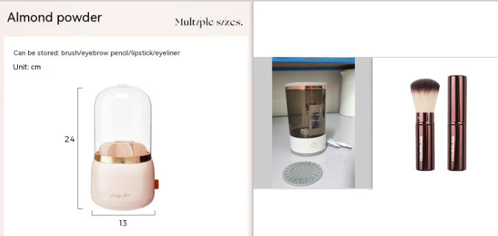 Женский инструмент для чистки кистей для теней для век, портативная электрическая машина для чистки кистей для макияжа с зарядкой через USB, автоматическая косметическая кисть