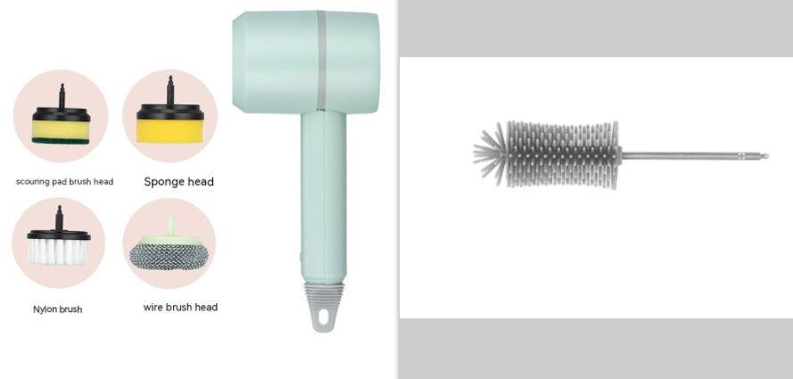 Электрлік ыдыс-аяқ щеткасы Автоматты сымсыз USB қайта зарядталатын кәсіби ас үй ванна бөлмесіне арналған плиткаларды тазалауға арналған щетка