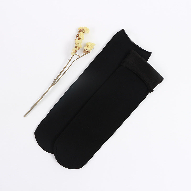Осенние и зимние носки мужские и женские дикие носки-трубы носки-тапочки из искусственного нейлона плюс бархатные толстые зимние носки