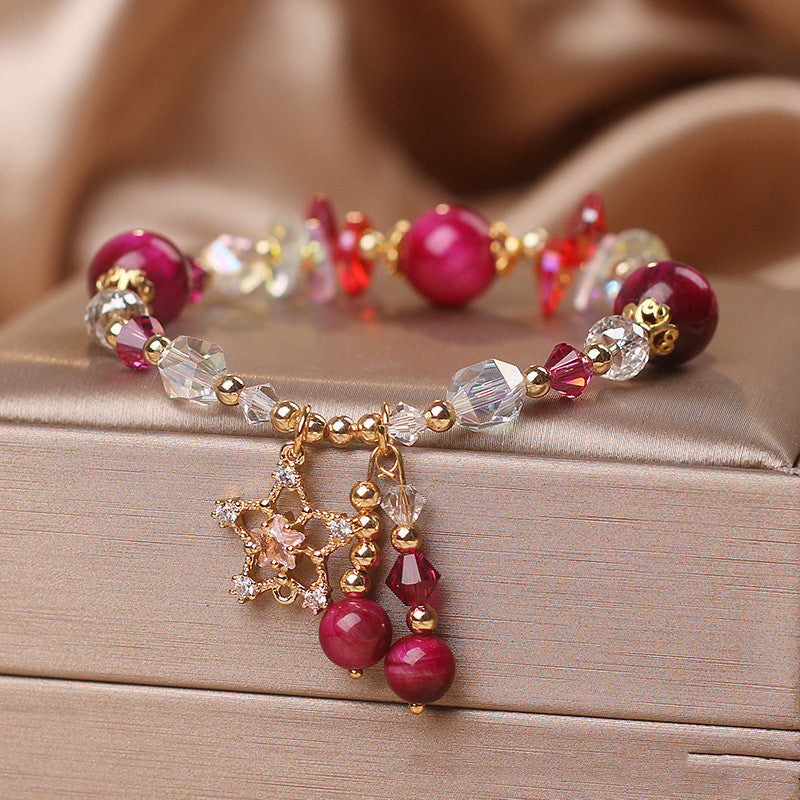 Браслет Ins Особый дизайн с кристаллами Tigereye