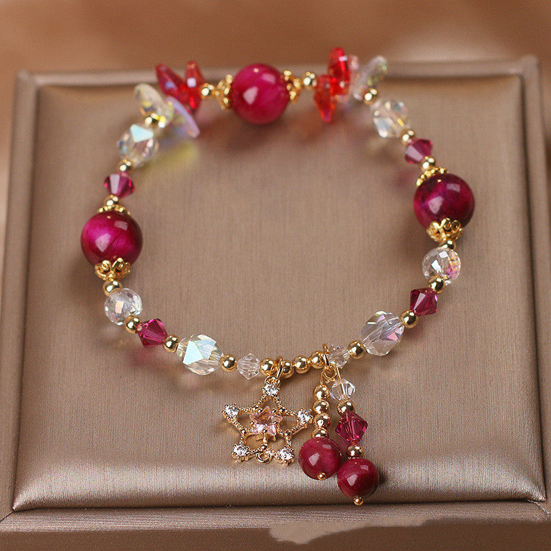 Браслет Ins Особый дизайн с кристаллами Tigereye