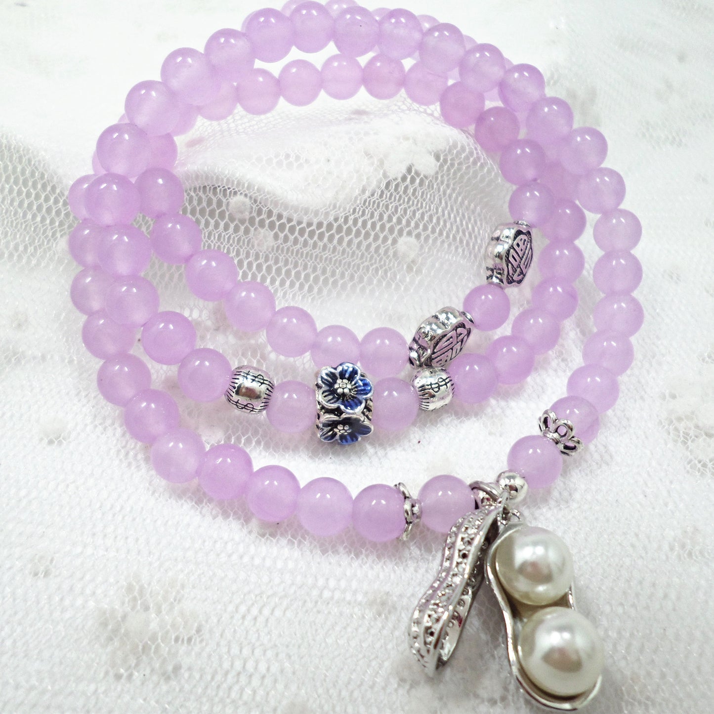 Браслет с подвеской из красного агата и граната