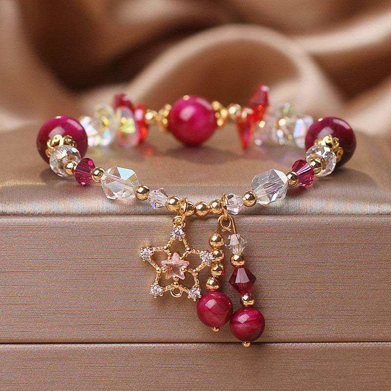 Браслет Ins Особый дизайн с кристаллами Tigereye