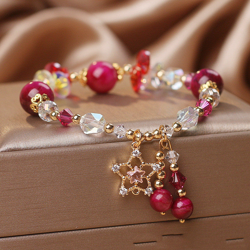 Браслет Ins Особый дизайн с кристаллами Tigereye