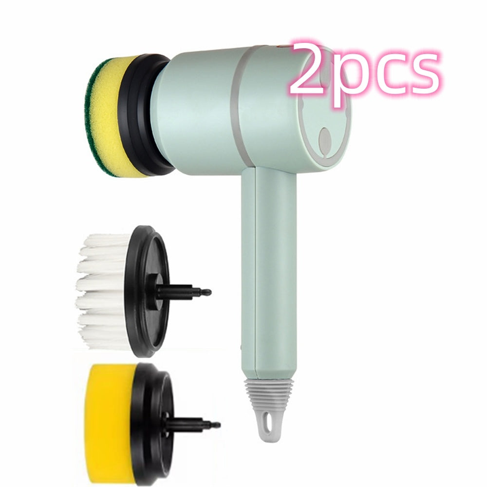 Электрлік ыдыс-аяқ щеткасы Автоматты сымсыз USB қайта зарядталатын кәсіби ас үй ванна бөлмесіне арналған плиткаларды тазалауға арналған щетка